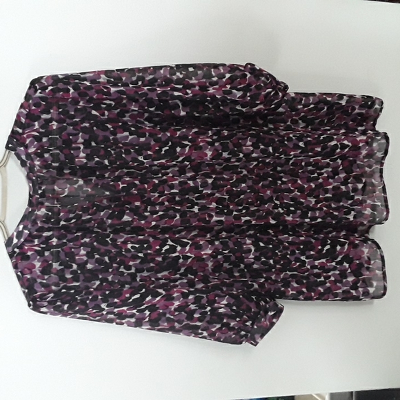 JACOB - Purple Print Blouse.  Size - P/S. - Picture 5 of 5